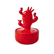 Red Cactus Porcelain Trinket Pot By Rice DK